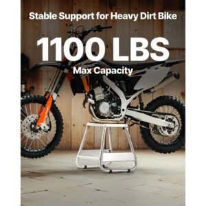 Dirt Bike Stand, 1100 lbs Load Capacity Dirtbike Pit Stand, Universal Non-Slip Off-Road Steel Heavy Duty Dirtbike Maintenance Lift, Moto Box Stand for Motorcycle & Powersports Maintainence