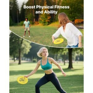 disc golf set, 3 pack disc golf starter set, beginners flying discs for full body strength training, with putter, mid range, driver, pdga approved, for outdoor backyard, lawn, beach, and park