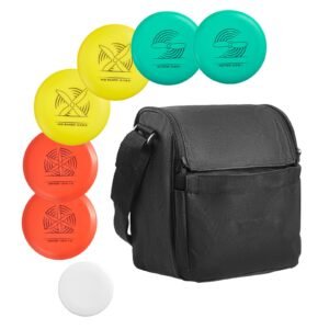 Disc Golf Set, 6 PCS Flying Discs for Beginners, Disc Golf Starter Set, with Putter, Mid-Range, Driver, Including Mini Marker, Portable Backpack, for Outdoor Backyard, Lawn, Beach, and Park