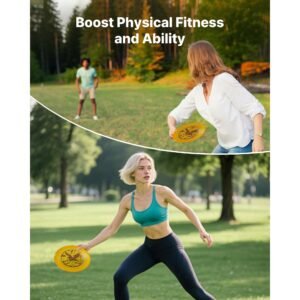 disc golf set, 8 pack disc golf starter set, beginners flying discs for full body strength training, with putter, mid range, driver, pdga approved, for outdoor backyard, lawn, beach, and park