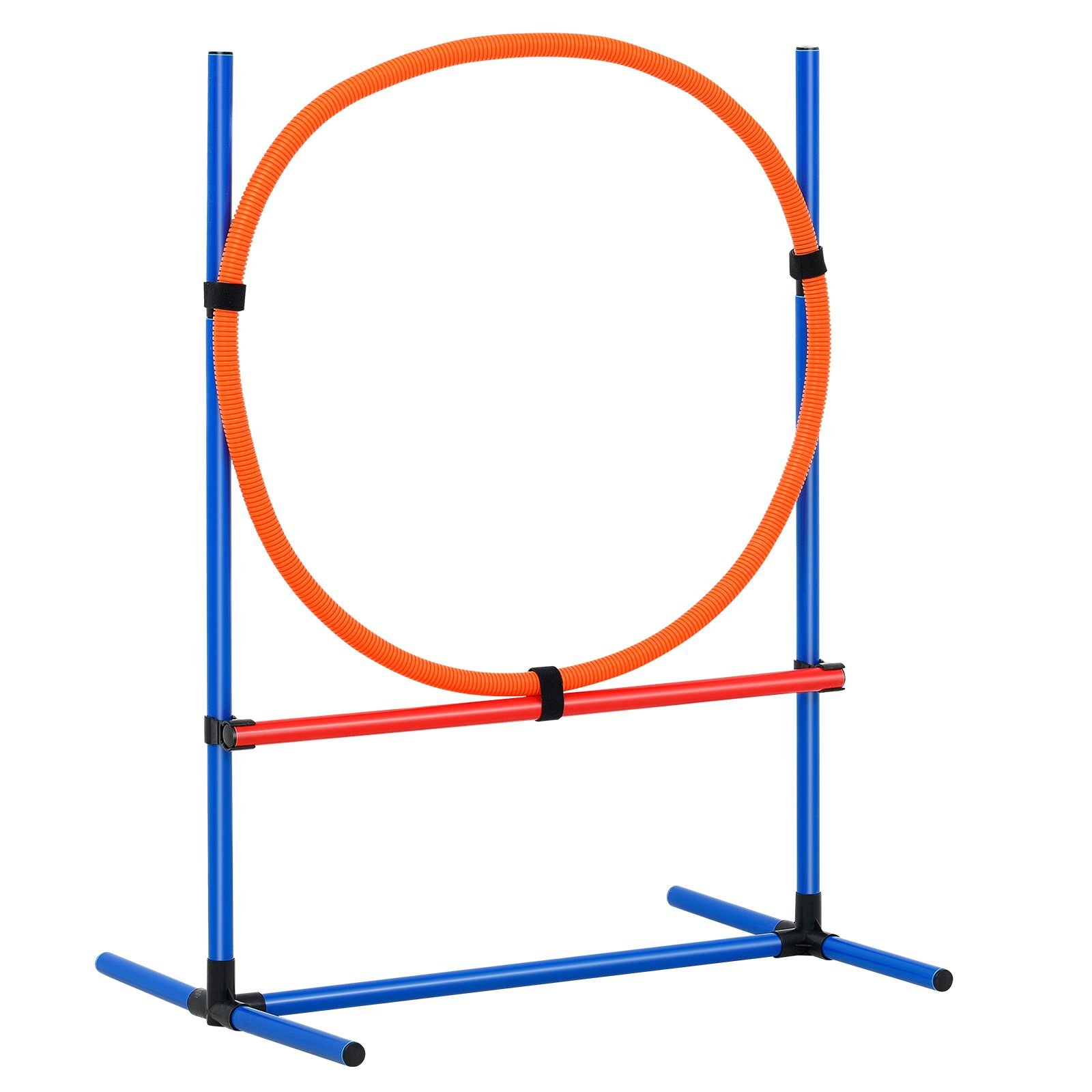 dog agility training equipment, 4 pcs set adjustable high hurdles and jump ring, puppy obstacle course jump starter kit with poles storage bag for backyard, indoor, outdoor