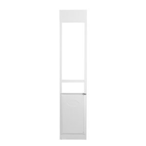 dog door for sliding glass door, 75 7/8" 80 11/16" adjustable height doggy door for sliding doors, aluminum frame tempered glass pet door with hinge structure flap and lock for large sized dogs
