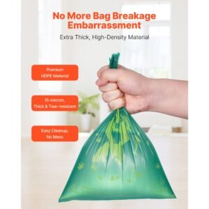 dog poop bags, 270 counts 13 x 9 in, sturdy & thick pet waste bags, biodegradable hdpe waste bag refill rolls, lavender scented, leak proof trash bag for doggie cat pet, dispenser not included
