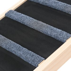 dog ramp, folding pet ramp for bed, adjustable dog ramp for small, large, old dogs & cats, wooden pet ramp with 39.3" long ramp, adjustable from 15" to 22", suitable for couch, sofa, car
