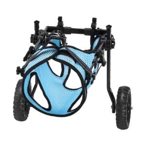 Dog Wheelchair for Back Legs, Adjustable 2 Wheels Pet Wheelchair, Lightweight Dog Cart with Shock-Absorbing Wheels, Mobility Support Wheel Chair for Disabled Injured Dogs up to 33lbs, Medium