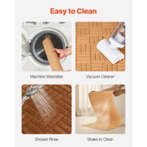 door mat, 29.53 x 17.72 inch, front door mat outside entrance with non slip rubber backing, dirt resistant & absorbent, easy to clean, low profile doormat for for entryway, patio, porch, beige