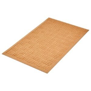 door mat, 29.53 x 17.72 inch, front door mat outside entrance with non slip rubber backing, dirt resistant & absorbent, easy to clean, low profile doormat for for entryway, patio, porch, beige