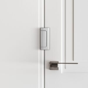 door reinforcement lock, 2 pack home security door lock, with 3 inch stop withstand 800 lbs of force, with 8 screws, for inward opening, aluminum alloy, add extra high security to your home