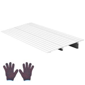 Door Threshold Ramp, 2 inch Rise, Aluminum Alloy Threshold Ramp Rated 800 lbs Load Capacity, Handicap Ramps for Home Steps for Wheelchair, Scooters, Power Chairs, Walkers, Bicycle, Tricycle