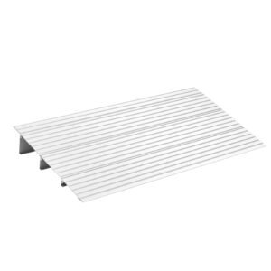 door threshold ramp, 3 inch rise, aluminum alloy threshold ramp rated 800 lbs load capacity, handicap ramps for home steps for wheelchair, scooters, power chairs, walkers, bicycle, tricycle