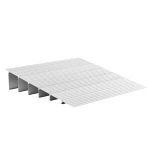 door threshold ramp, 6 inch rise, aluminum alloy threshold ramp rated 800 lbs load capacity, handicap ramps for home steps for wheelchair, scooters, power chairs, walkers, bicycle, tricycle