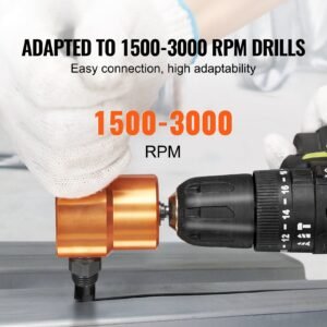 double head sheet metal nibbler cutter, 360 degree metal nibbler drill attachment with extra punch and die, cutting hole accessory and step drill bit, for straight curve and circle cutting