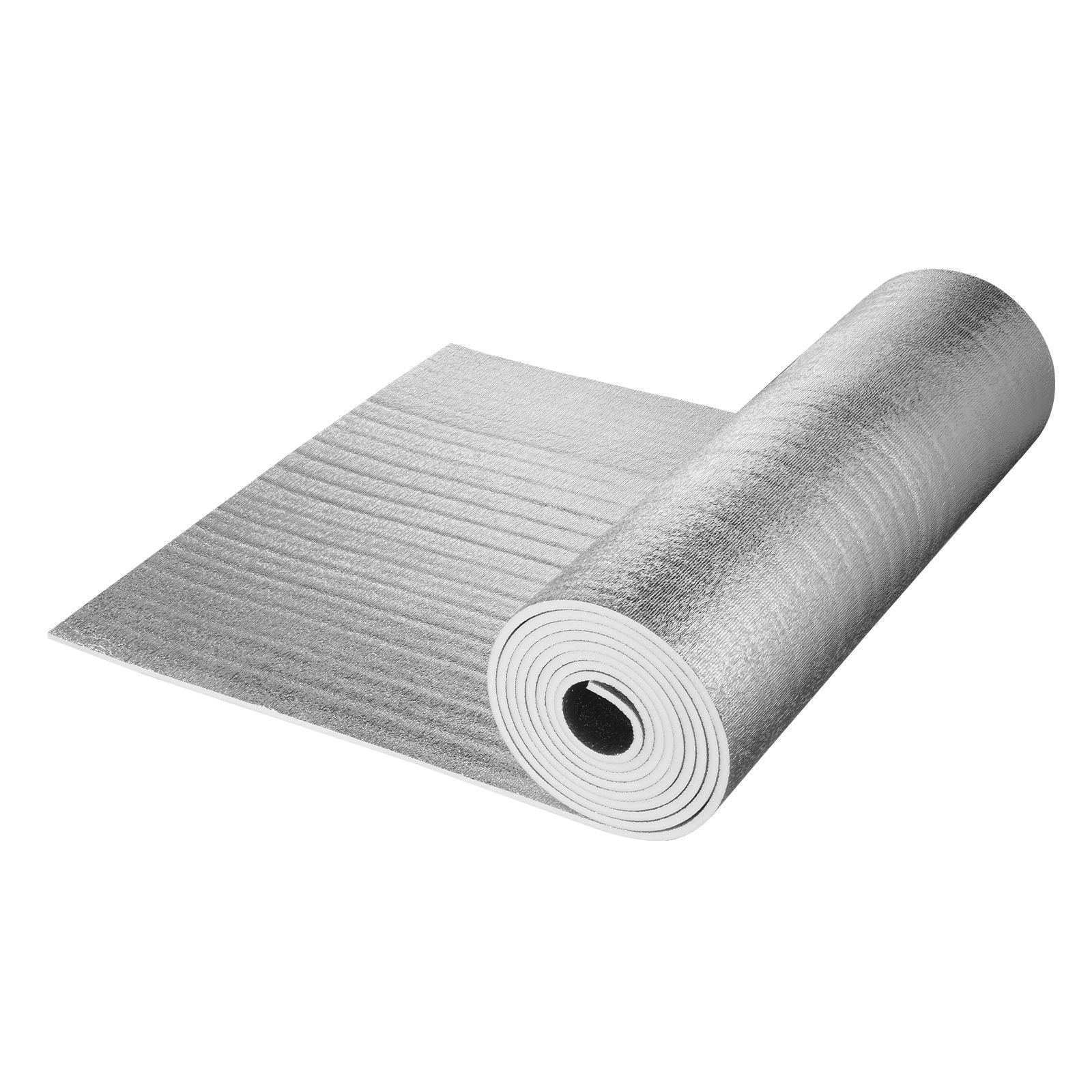 double reflective insulation roll, foam core radiant barrier, 15.1mm 48 in x 25 ft, double sided aluminum foil epe foam heat reflective shield, thermal insulation roll for window rv roof