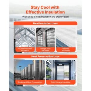 double reflective insulation sheet, 16pcs double sided aluminum foil radiant barrier, 6mm 24 in x 4 ft, dual layer air bubble heat reflective shield, thermal insulation rolls