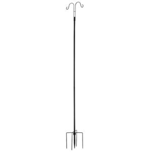 Double Shepherds Hooks for Outdoor, 8 Pack 76 Inch Heavy Duty Bird Feeder Pole, 3/4 Inch Thick Garden Hooks for Hanging Hummingbird Feeder, Plant Baskets, Solar Light Lanterns,Wind Chimes