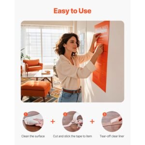 double sided tape heavy duty, 16 ft nano mounting tape( 3 pack), strong adhesive & reusable, clear two sided wall tape, removable poster picture hanging strips for home office car outdoor use