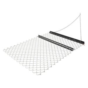 Drag Harrow, 4 x 5 ft Chain Harrow - Made from Q235 Steel, UTV Tractor Attachments for Landscape Leveling or Sod Prepping, Durable Harrow Rake for Gravel Driveway, Farm Field Garden Black