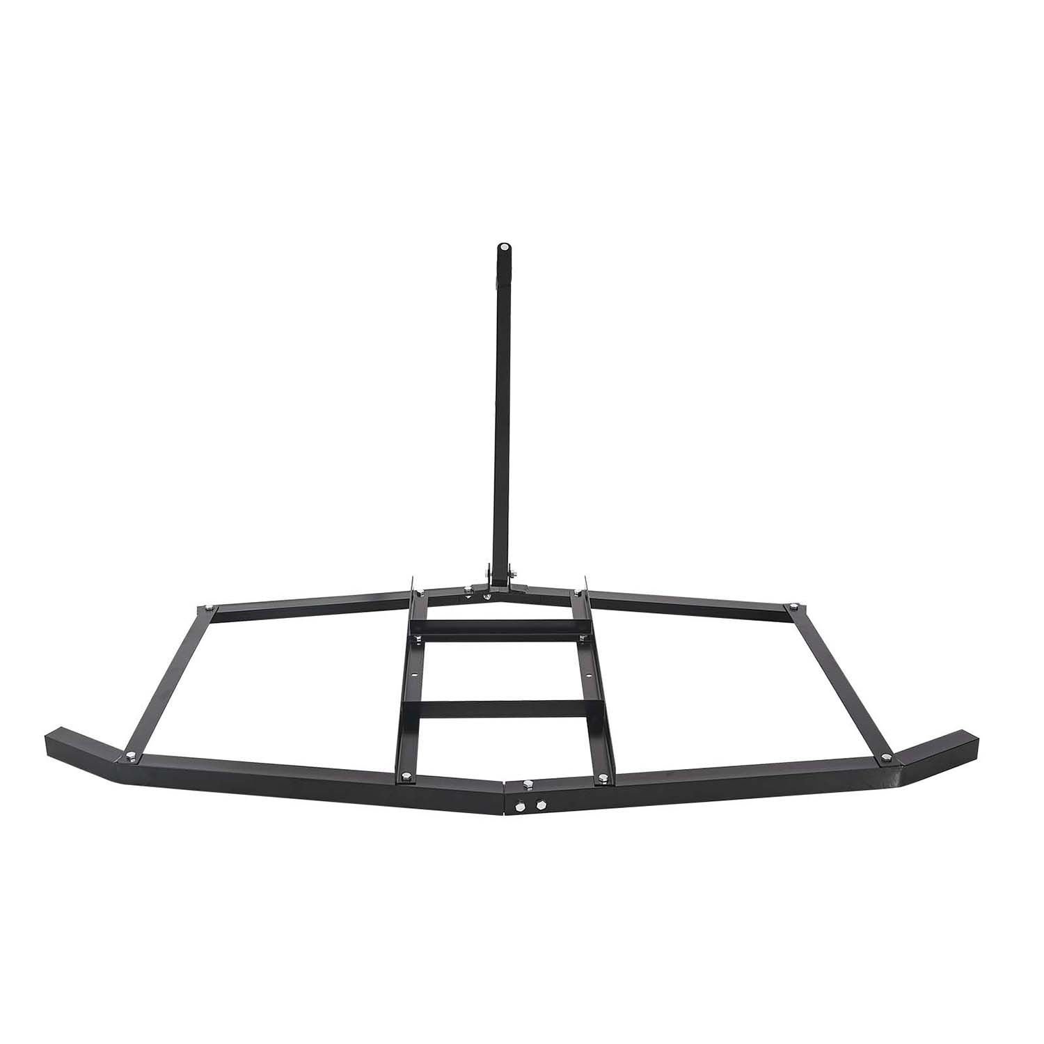drag harrow, 74" width tow behind drag harrow, q235 steel driveway grader with adjustable bars & pin hitch, support up to 50 lbs, tractor driveway harrow for atvs, utvs, garden lawn tractors