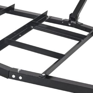 drag harrow, 84" width tow behind drag harrow, q235 steel driveway grader with adjustable bars & pin hitch, support up to 50 lbs, tractor driveway harrow for atvs, utvs, garden lawn tractors