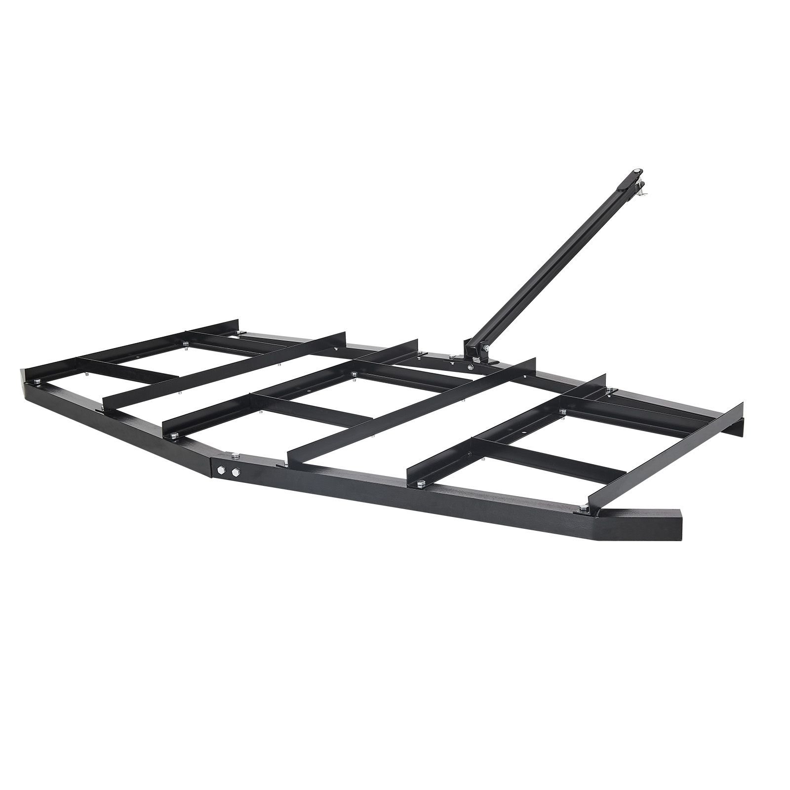 drag harrow, 84" width tow behind drag harrow, q235 steel driveway grader with adjustable bars & pin hitch, support up to 50 lbs, tractor driveway harrow for atvs, utvs, garden lawn tractors