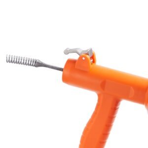 drain auger 25ft, plumbing snake auto feed, plumbers snake with drill attachment, pipe snake drain clog remover for kitchen bathroom shower sink with protective hose and gloves