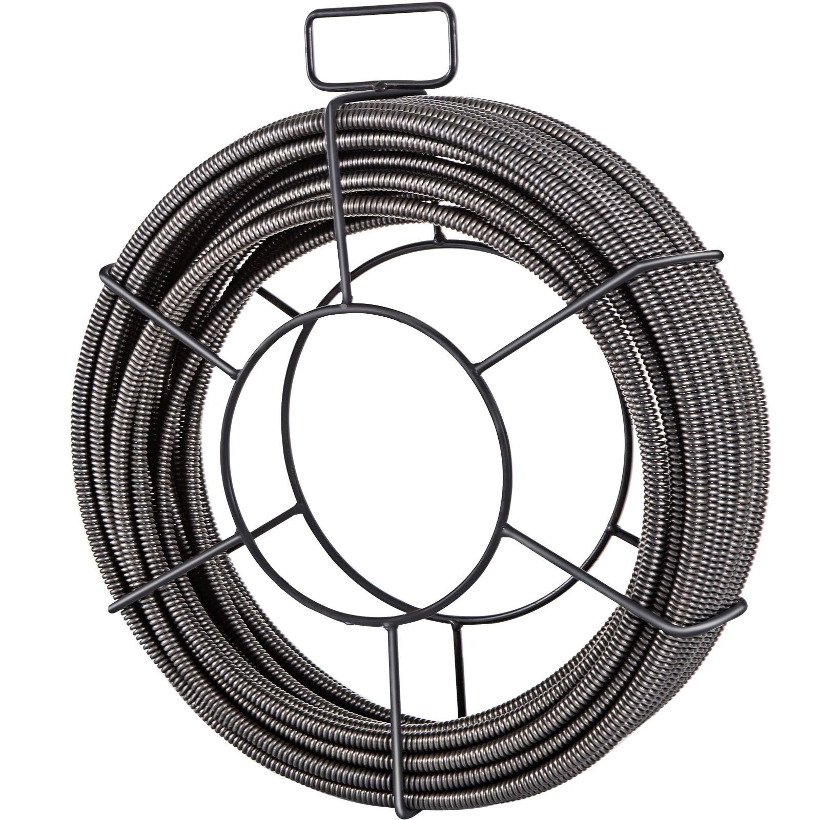 drain cleaning cable 50 feet x 1/2 inch solid core cable sewer cable drain auger cable cleaner snake clog pipe drain cleaning cable sewer drain auger snake pipe