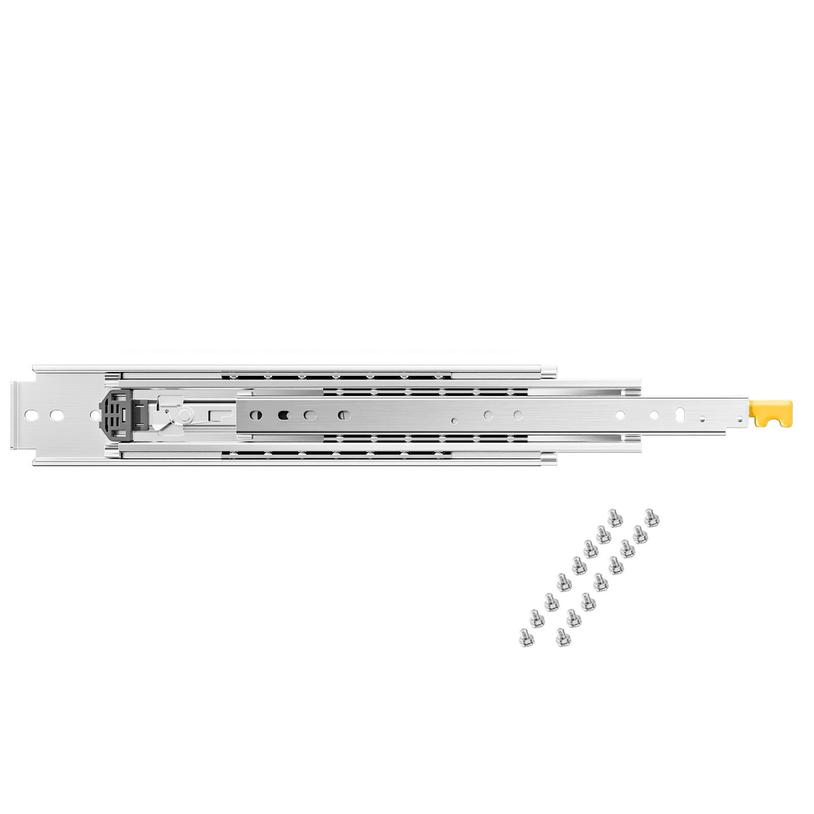 drawer slides, 1 pair 36inch locking drawer slides, 500lbs load capacity, side mount ball bearing drawer glides, long full extension drawer slide