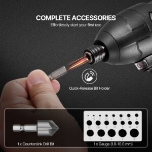 drill bit set, 101 pieces drill and driver bit set, screwdriver bit set suitable for wood metal cement drilling and screw driving, drill bit sets combo kit assorted in organized carrying case