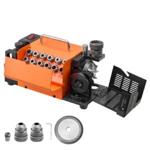 Drill Bits Sharpener MR-13A+, 3-15mm Drill Bit Grinder Sharpener with 95°-135° Adjustable Point Angle, 5800RPM High Speed Re-Sharpening Machine with 13 Collets & CBN Wheel for Workshops Garages