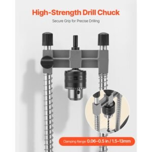 drill guide, multi angle press portable precision drilling guide jig attachment, with large handle and mounting holes, aluminum alloy, for drilling angled or straight holes, for wood working