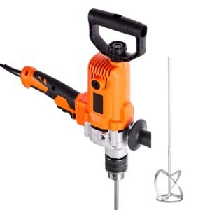 Drill Mixer, 5/8 inch Corded Electric Drill Mixer Set, 0-750RPM 5.63A Mixing Drills, Mixing Drills Machine with D-Handle for Drilling & Blending, Handheld Cement Mixers for Fodder, Paint, Cement
