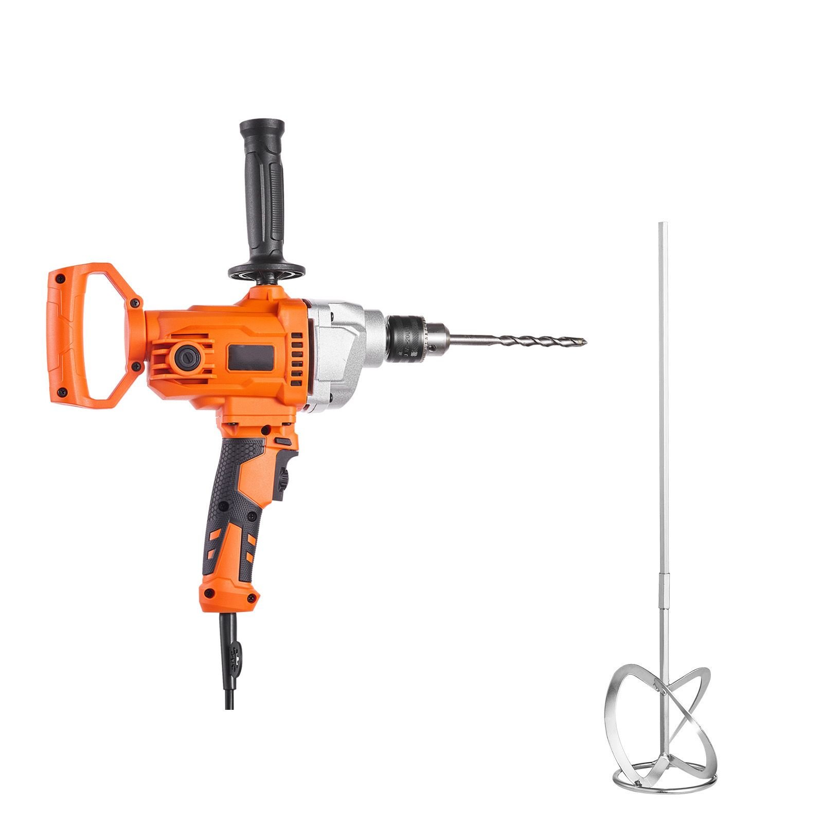 drill mixer, 5/8 inch corded electric drill mixer set, 0 850rpm 5.8a mixing drills, mixing drills machine with d handle for drilling & blending, handheld cement mixers for fodder, paint, cement