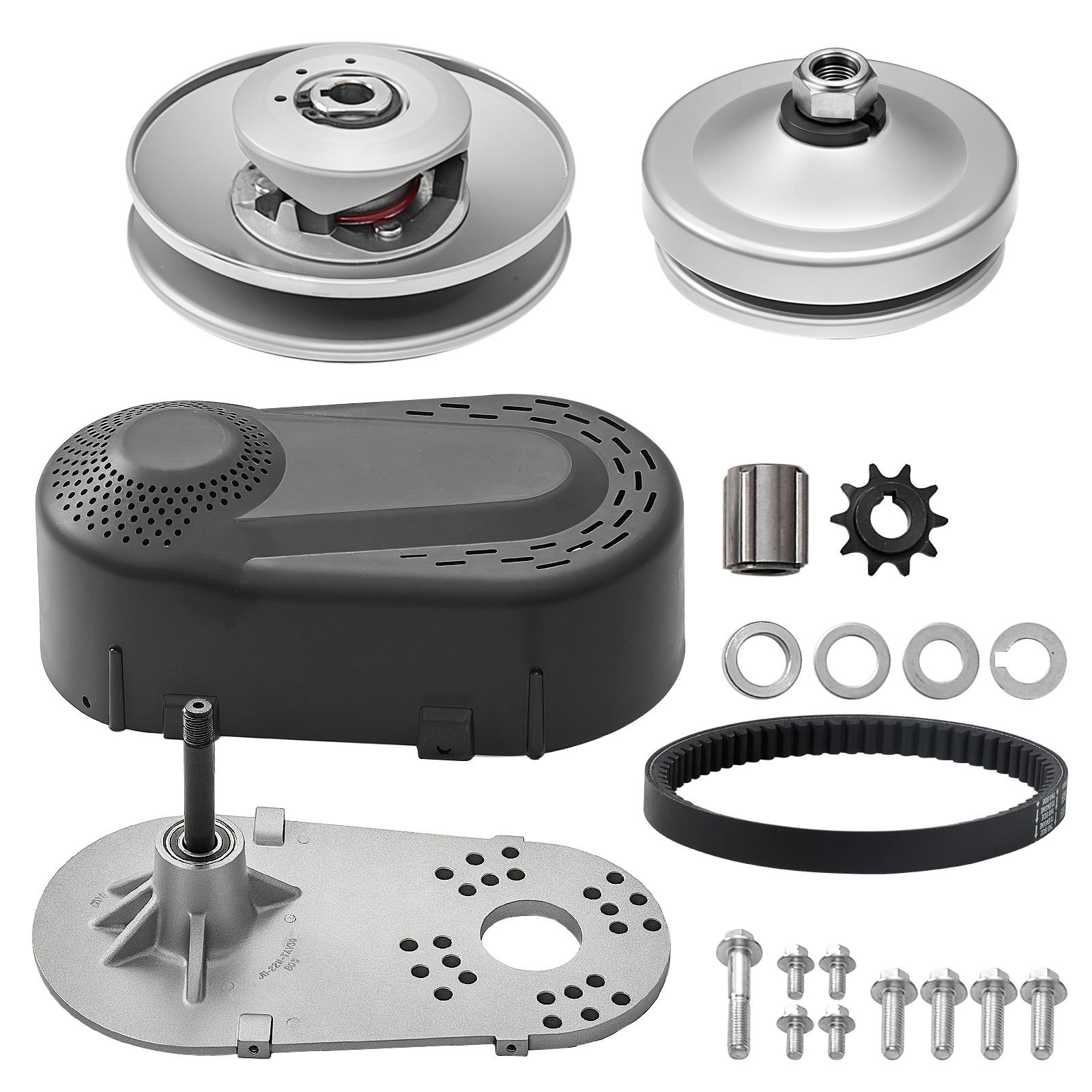 drive clutch, 2 8hp engine, 2000 rpm high strength drive clutch with asymmetric designed wheels & robust rubber belt, sturdy & durable clutch with full accessories, fit for various engines