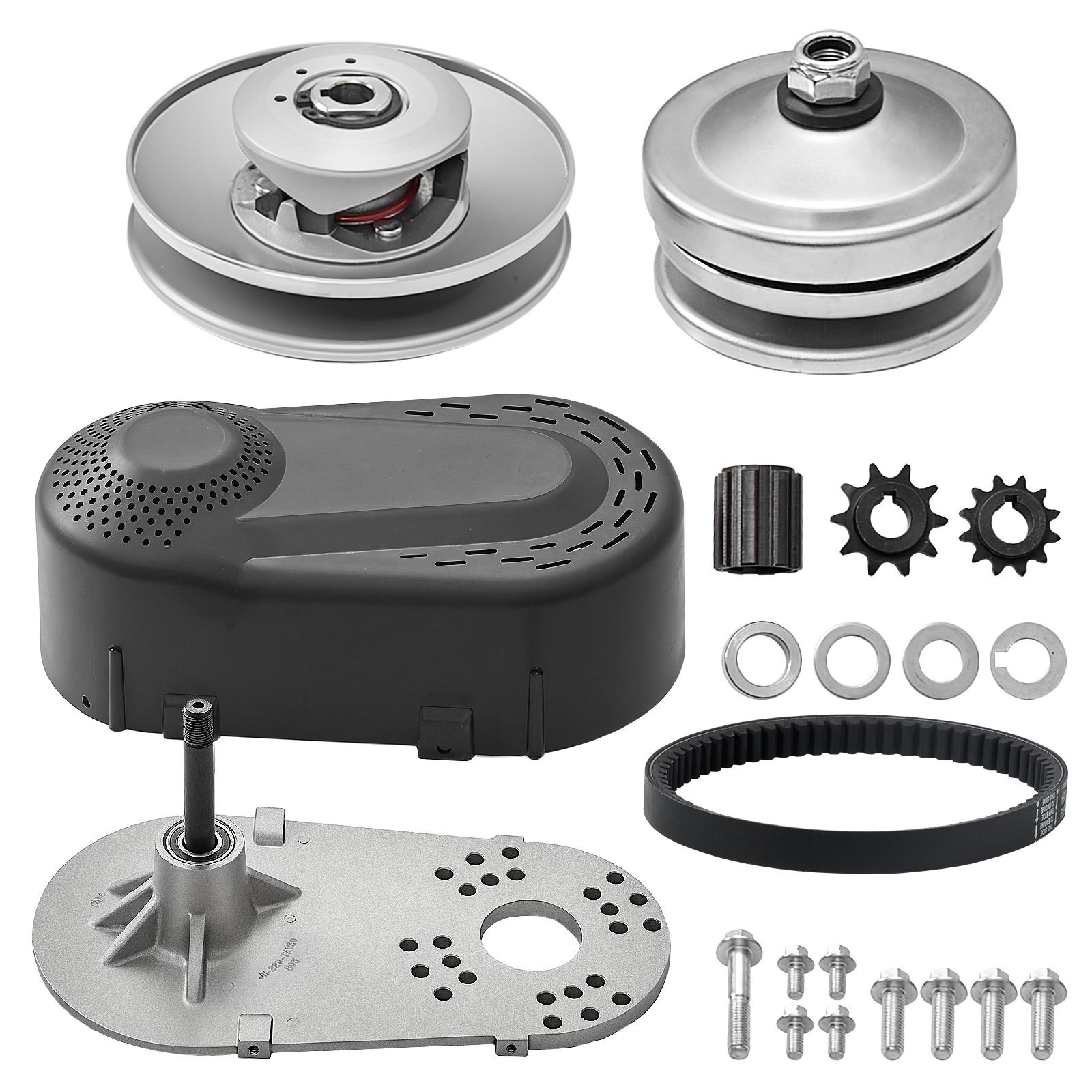 drive clutch, 2 8hp engine, 2000 rpm high strength drive clutch with asymmetric designed wheels & robust rubber belt, sturdy & durable clutch with full accessories, fit for various engines