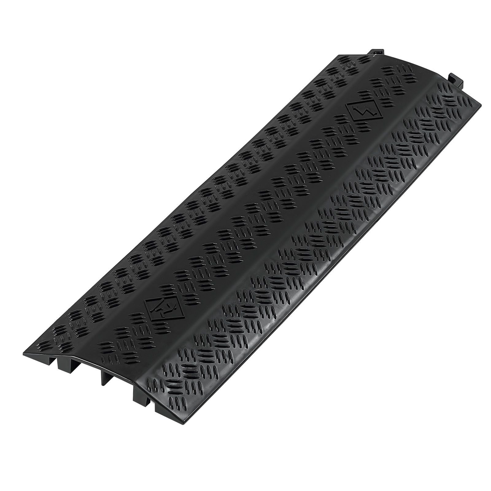 drop over cable cover, 17,500 lbs/axle load capacity, heavy duty cable hose protector ramp, floor cord cover, for high walking traffic areas, indoor, outdoor, home, office, warehouse, 1 pack