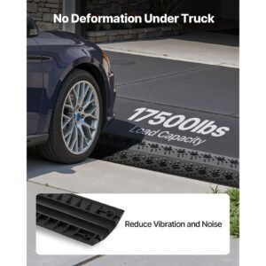drop over cable cover, 17,500 lbs/axle load capacity, heavy duty cable hose protector ramp, floor cord cover, for high walking traffic areas, indoor, outdoor, home, office, warehouse, 2 pack