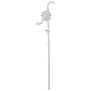 drum pump, 6.5 gpm flow, rotary barrel pump hand crank, fits 5 to 55 gallon drums with 3 section suction tube assembly and hose, designed for fast transfer of water, alcohol, corrosive liquids