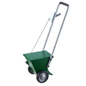 Dry Line Marker, 2-Wheel, 2 or 4 in Lines, Field Dry Line Chalker, Adjustable Line Marker, with Rubber Adjustment Handle, 25 lbs Large Powder Capacity, for Baseball and Softball Infield, Green