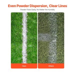 dry line marker, 2 wheel, 2 or 4 in lines, field dry line chalker, adjustable line marker, with rubber adjustment handle, 25 lbs large powder capacity, for baseball and softball infield, green