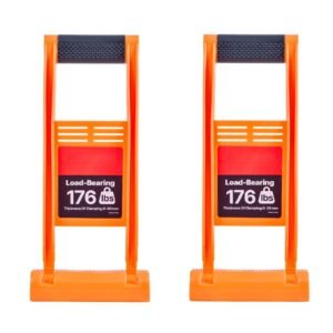 Drywall Carrier, 2 Pack Plywood Carriers Handles, ABS Plastic Panel Carrier Tool with 176 lbs Load Bearing, Lift and Carry Panel Mover for Plywood, Drywall, Particleboard, Tempered Glass