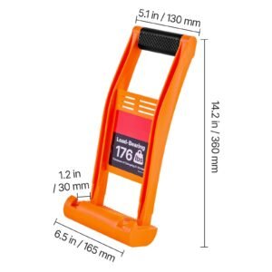 drywall carrier, 2 pack plywood carriers handles, abs plastic panel carrier tool with 176 lbs load bearing, lift and carry panel mover for plywood, drywall, particleboard, tempered glass
