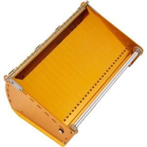 drywall flat box, 10 inch wide quick clean, aluminum finishing mud box for plasterboard, wallboard, sheetrock, bonus mudguard, extra 2 stainless steel blades (10/12 inch)
