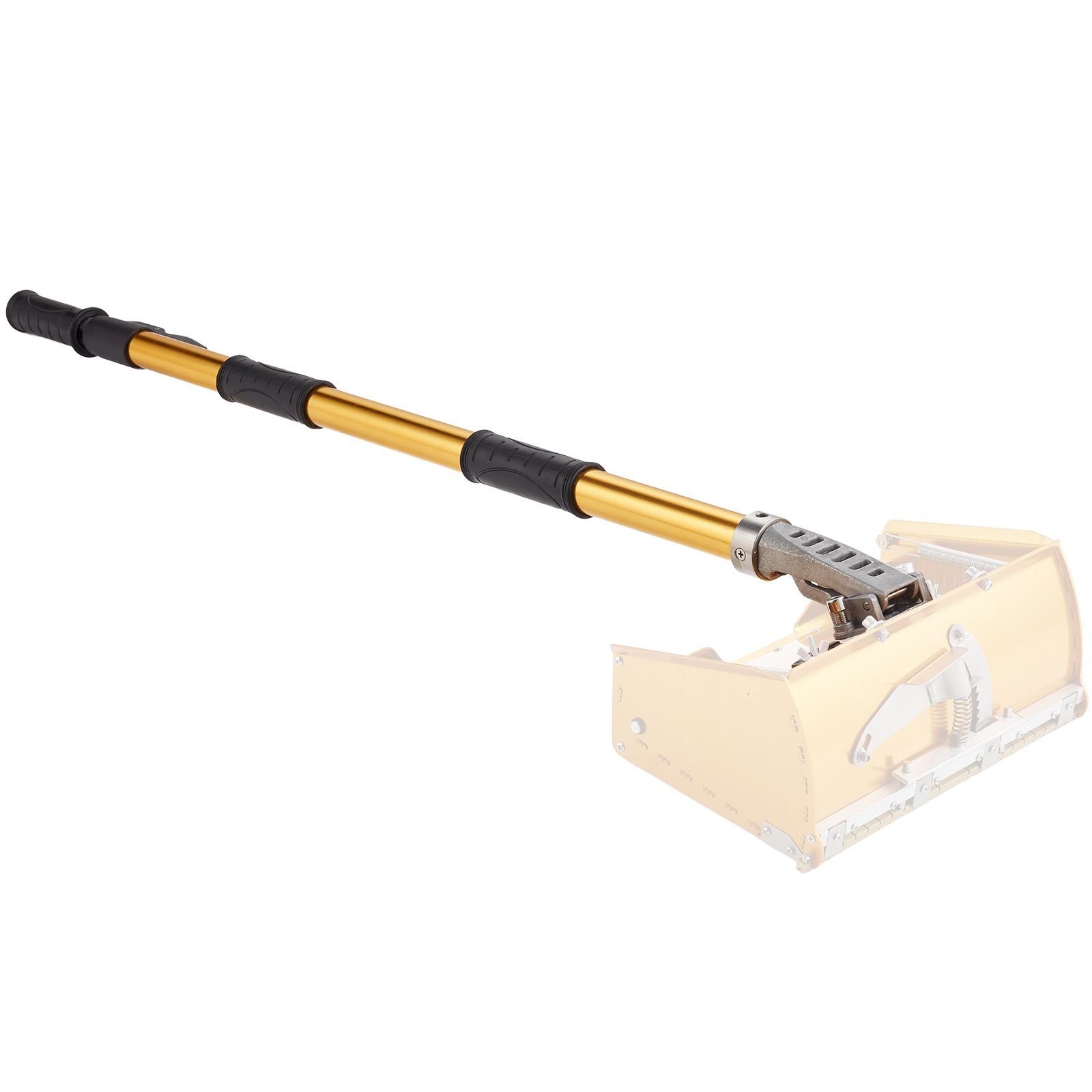 drywall flat box handle, 40'' 64'', anodized aluminum flat finishing extension handle, 5 section length adjustable, non slip grip and 360° painting for plasterboard, wallboard, sheetrock