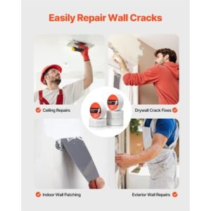 drywall mesh tape, 1.97 inch w x 147.64 ft l self adhesive fiberglass drywall joint tape, 36 rolls dry wall patch for easy sheetrock ceiling crack repair, to achieve smooth even wall surface