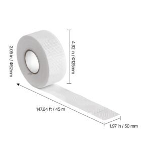 drywall mesh tape, 1.97 inch w x 147.64 ft l self adhesive fiberglass drywall joint tape, 36 rolls dry wall patch for easy sheetrock ceiling crack repair, to achieve smooth even wall surface
