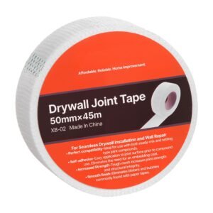 drywall mesh tape, 1.97 inch w x 147.64 ft l self adhesive fiberglass drywall joint tape, 36 rolls dry wall patch for easy sheetrock ceiling crack repair, to achieve smooth even wall surface