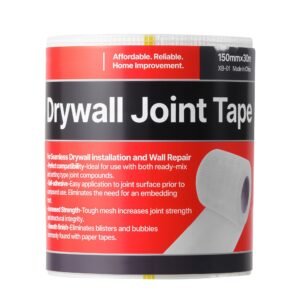 Drywall Mesh Tape, 5.91 inch W x 98.43 ft L Self-Adhesive Fiberglass Drywall Joint Tape, 12 Rolls Dry Wall Patch for Easy Sheetrock Ceiling Crack Repair, to Achieve Smooth Even Wall Surface