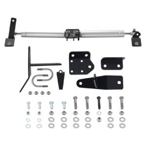 Dual Steering Stabilizer, for 2003-2012 Dodge Ram 2500/3500 4WD, Dual Steering Stabilizer Kit Fits with 2 Inches of Suspension Lift or Higher, Enhanced Control & Reduced Vibration, Easy Install