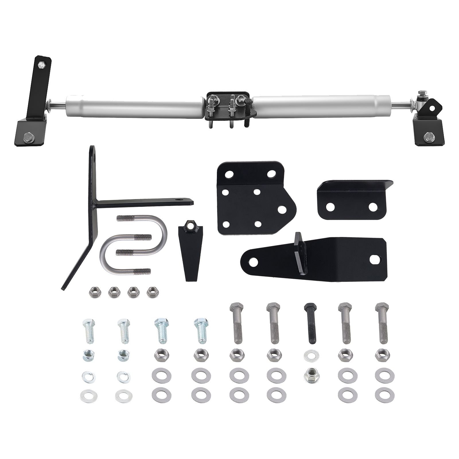 dual steering stabilizer, for 2003 2012 dodge ram 2500/3500 4wd, dual steering stabilizer kit fits with 2 inches of suspension lift or higher, enhanced control & reduced vibration, easy install