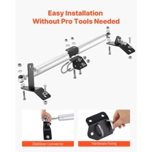 dual steering stabilizer, for 2003 2012 dodge ram 2500/3500 4wd, dual steering stabilizer kit fits with 2 inches of suspension lift or higher, enhanced control & reduced vibration, easy install